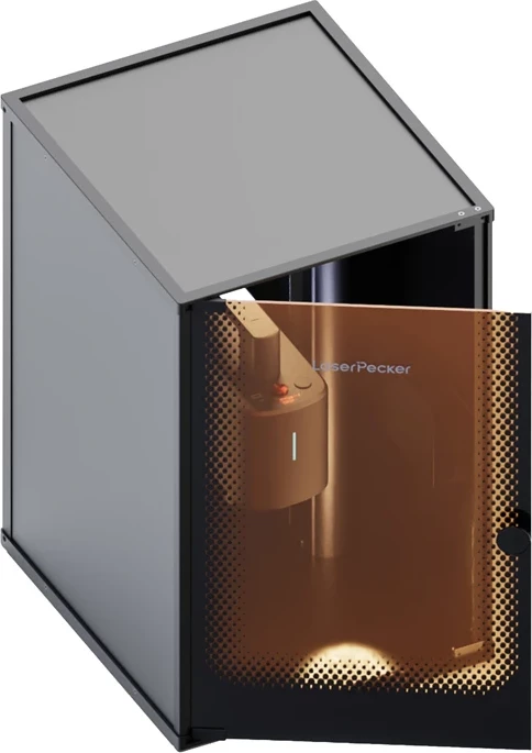 Gravues lazer LaserPecker LP2 Plus, 10W, 4K, Wi‑Fi/USB, Safeguard Edition, i zezë, set me kapak mbrojtës