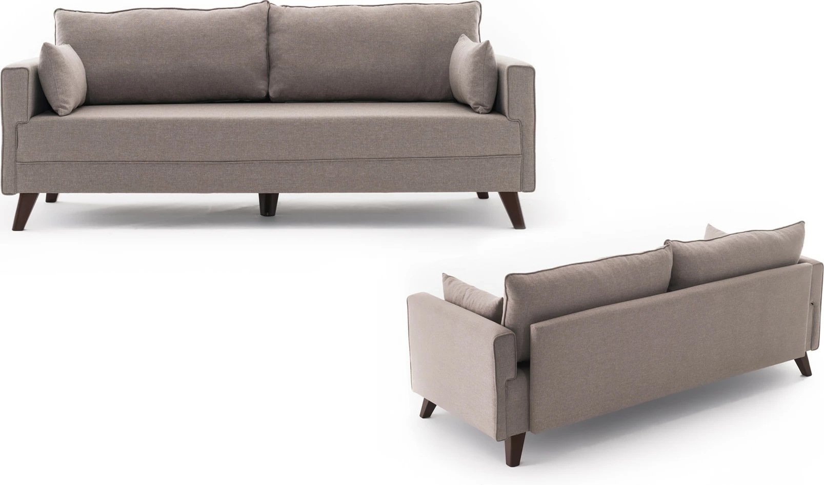 Divan treshe Atelier del Sofa, Bella Sofa për 3 persona, krem