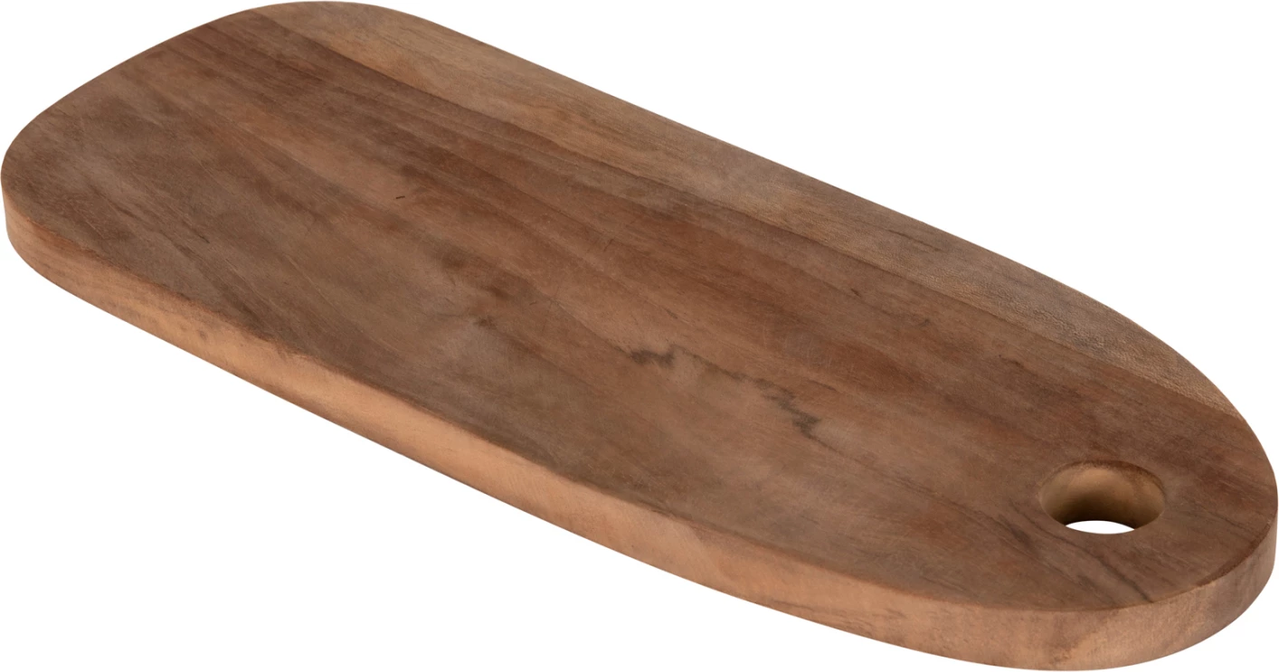 Dërrasë prerëse oblong, dru tik, ngjyrë natyrale, FH4286, 15x39x2H cm