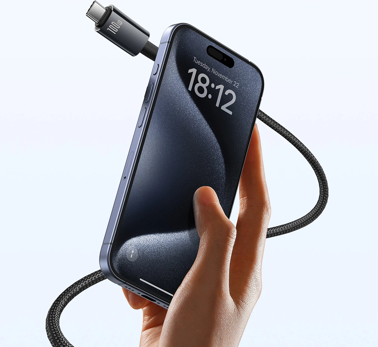 Kabllo USB-C në USB-C Baseus Tungsten Gold, 1.5m, 100W, 4K 60Hz, e zezë