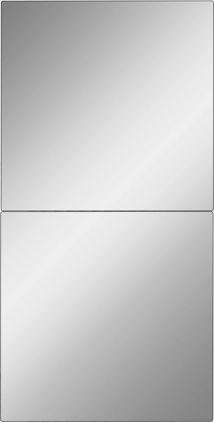 Pasqyrë drejtkëndore Skye Decor, argjend, 30x60cm, 2 copa