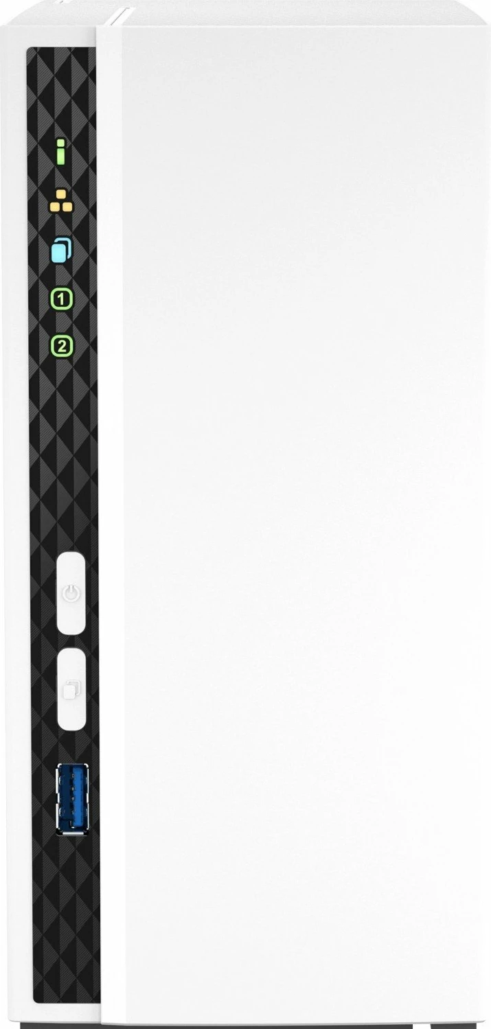 Server fajllash NAS Qnap TS-233, 2-bay, RAM 2GB DDR4, 4-core 2.0GHz, 1x Gigabit Ethernet, max 36TB, i bardhë