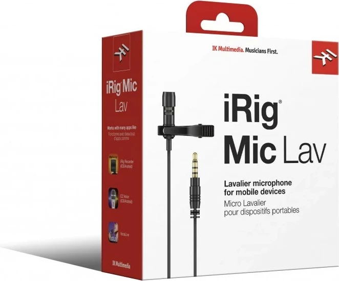Mikrofon me kapëse IK Multimedia iRig Mic Lav, i zi