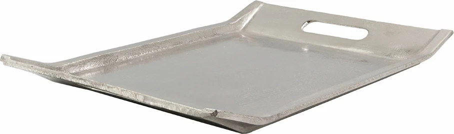 Tabaka dekorative OFFRO, alumin, ngjyrë argjendi, 37x26x3 cm