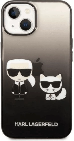 Mbështjellës KARL LAGERFELD KLHCP14STGKCK për iPhone 14 Plus, full body, mbrojtje kundër goditjeve, gradient black