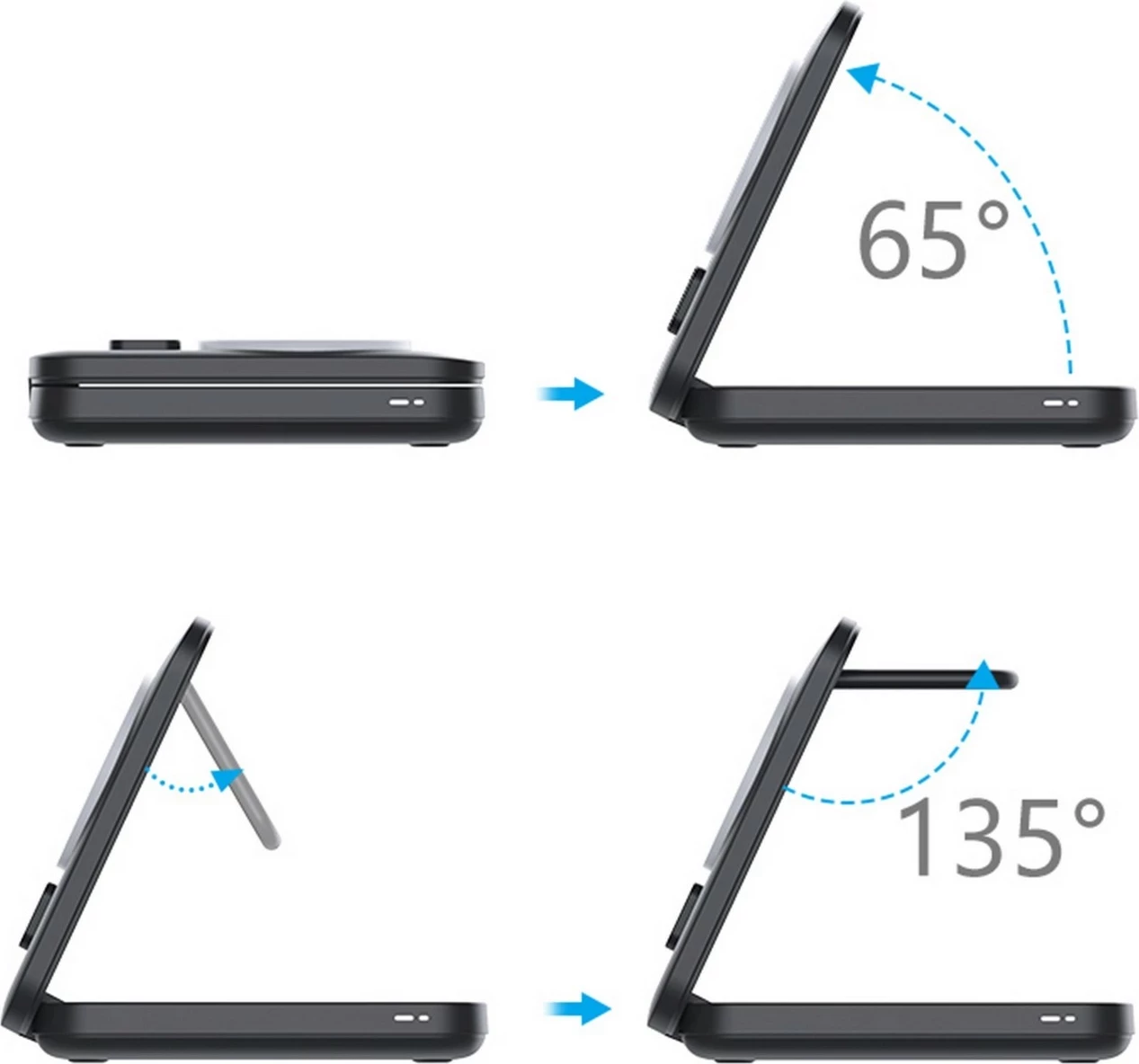 Karikues wireless 3MK MagRocket 3-in-1, 15W, zi
