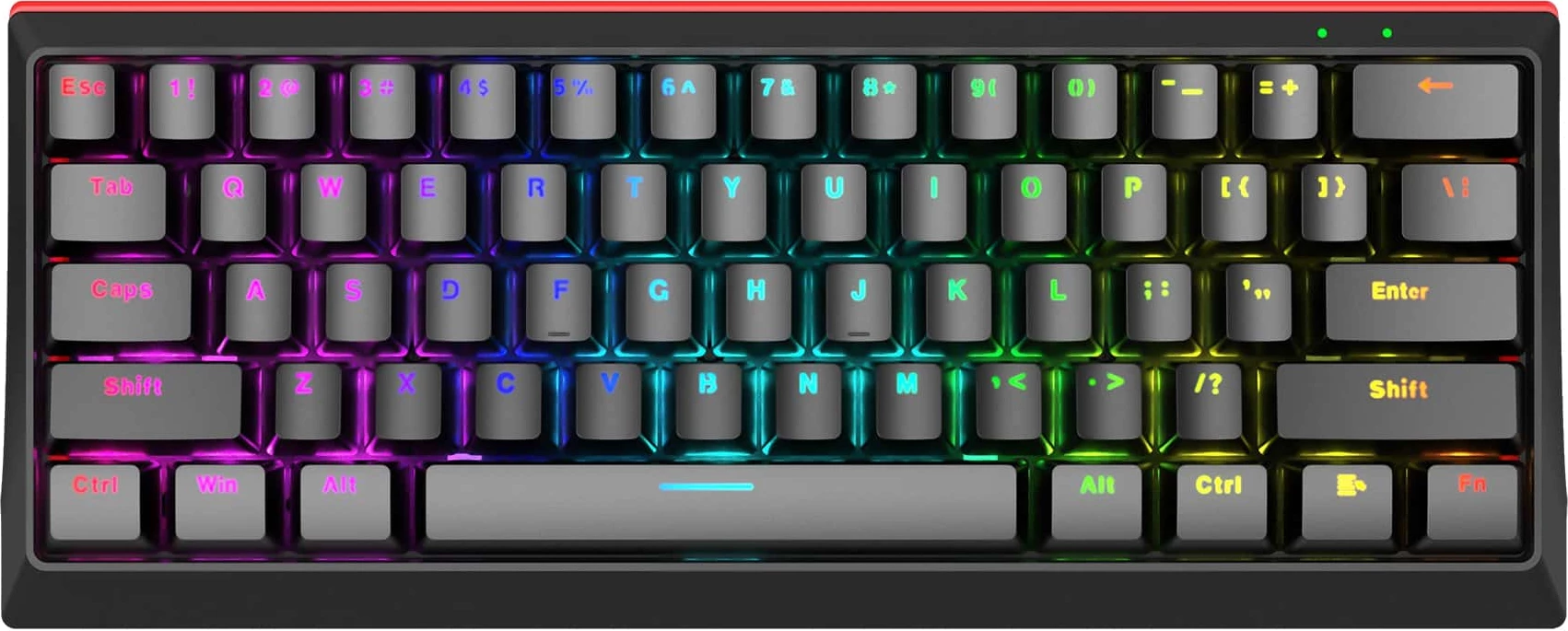 Tastierë mekanike Marvo KG962 60% Wired RGB Blue Switch, e zezë