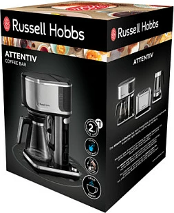 Aparat kafeje Russell Hobbs 26230-56 Attentiv Coffee Bar, 15 filxhanë, touch, çelik saten