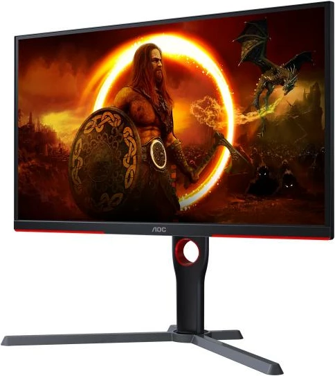 Monitor, AOC, 25G3ZM/BK, 24.5-inch FHD 1920x1080 240 Hz 1 ms VA Flat, Black/Red