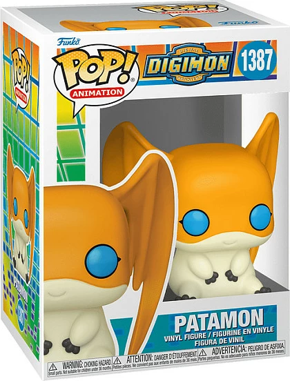 Figurinë koleksionuese Funko Pop! Digimon Patamon, 89 mm, shumëngjyrëshe
