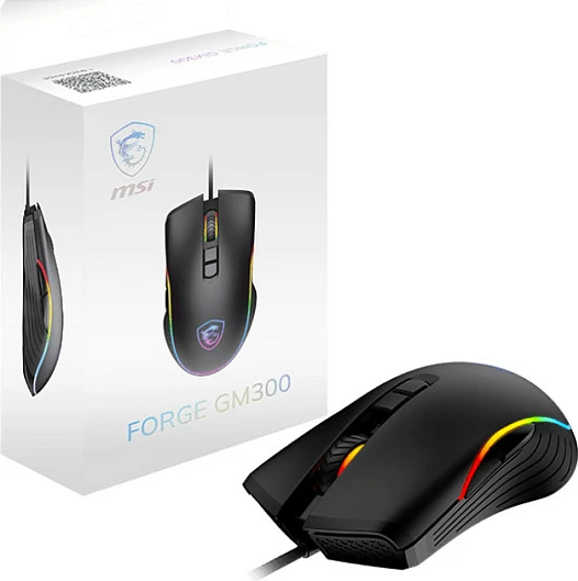 Maus MSI FORGE GM300, optik, 7200 DPI, ambidextrous, i zi