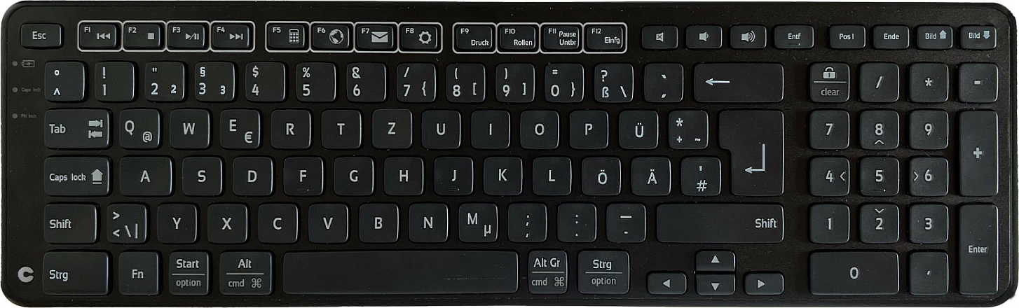 Tastierë Contour Design Balance Keyboard BK, wireless + me kabllo, QWERTZ gjermanisht, full-size, e zezë