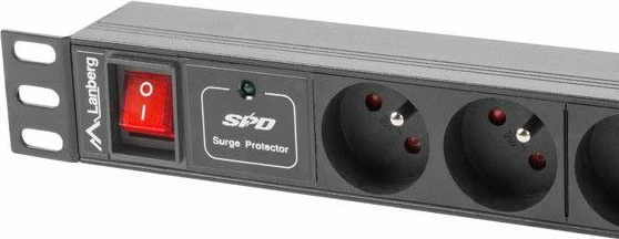 Shirit rryme PDU Lanberg PDU-07E-0200-BK 19\" 1U 7x 230V 2m, i zi