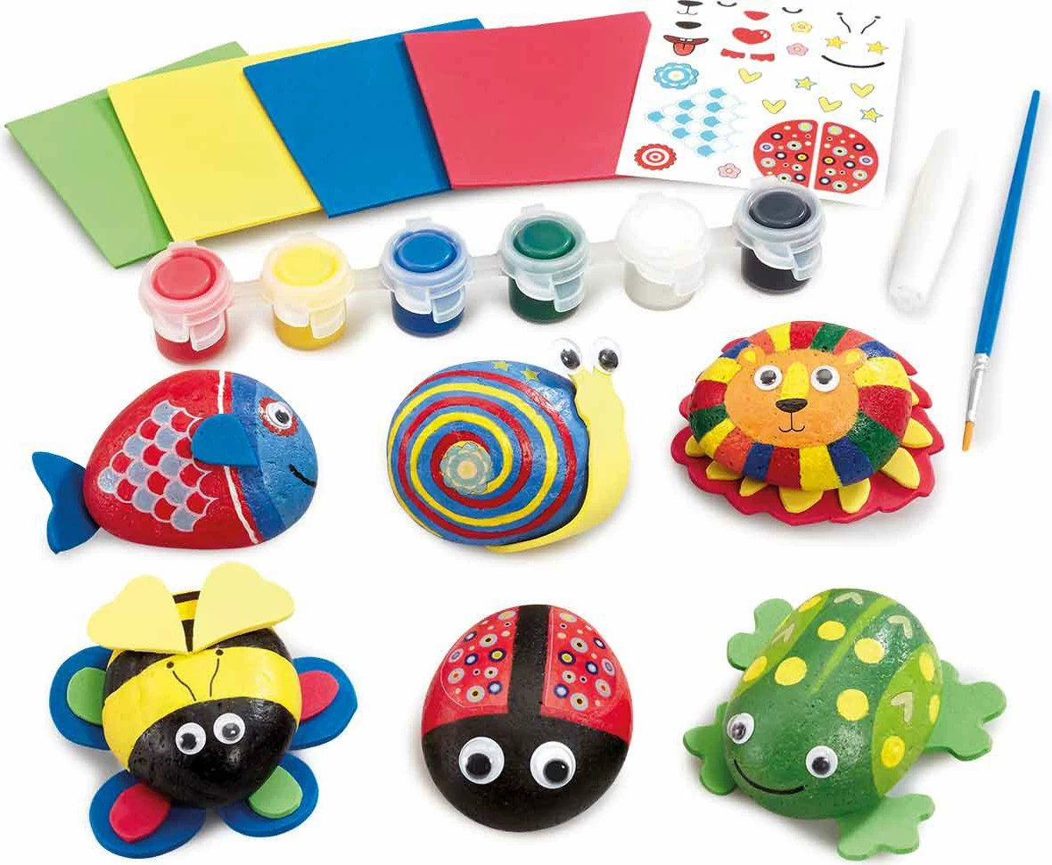 Out of the Box Animal Pebble Painting Craft Set