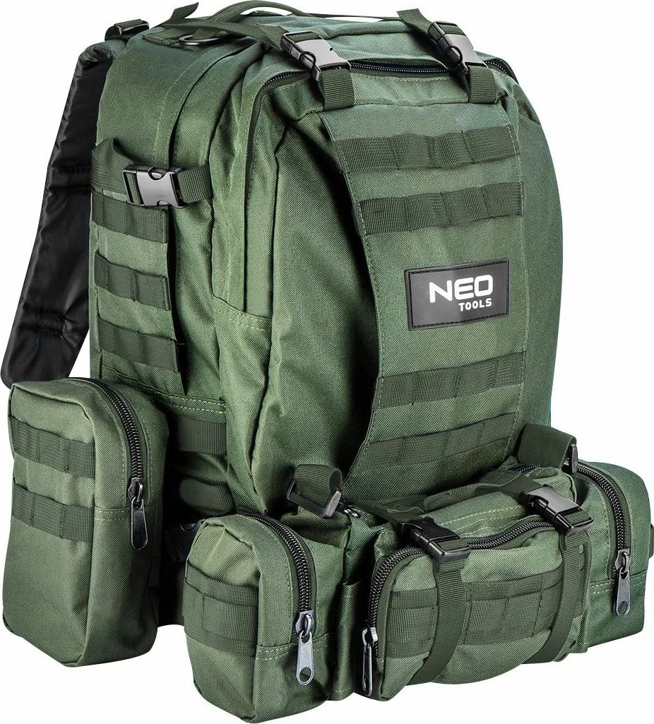 Shpinore hiking Neo 84-326 40 L me çanta të shkëputshme, rrip beli, e gjelbër