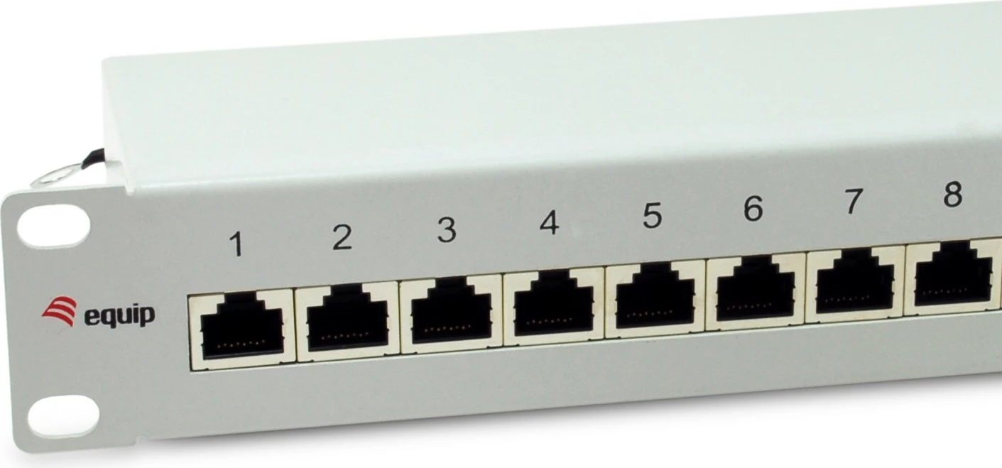 Aksesor rrjeti Equip 326523, 12 porta RJ-45, Cat6a, 10GBase-T, 1U, metalik, gri