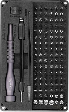 Set kaçavidash precize DeLOCK 64127, 102 bit, me kasë, i zi