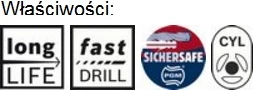 Set majash shpimi për beton Bosch Robust Line CYL-3 2607010524, 4/5/6/8/10 mm, bosht cilindrik, 5 copë, gri argjendi