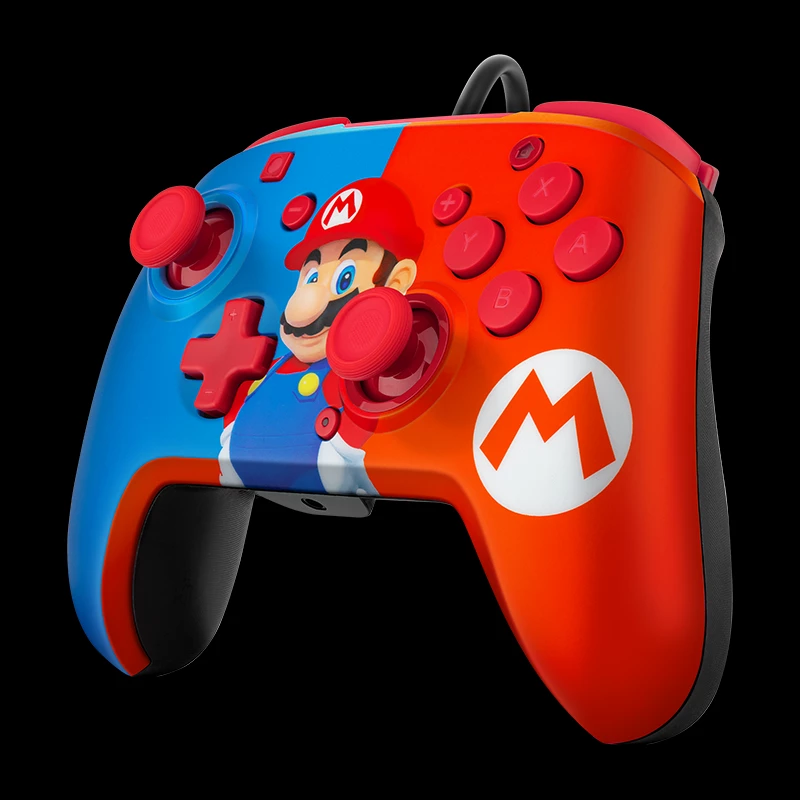 Kontrollor për Nintendo Switch PDP Faceoff Deluxe + Audio, kabllo USB 3 m, Mario, kuq/blu