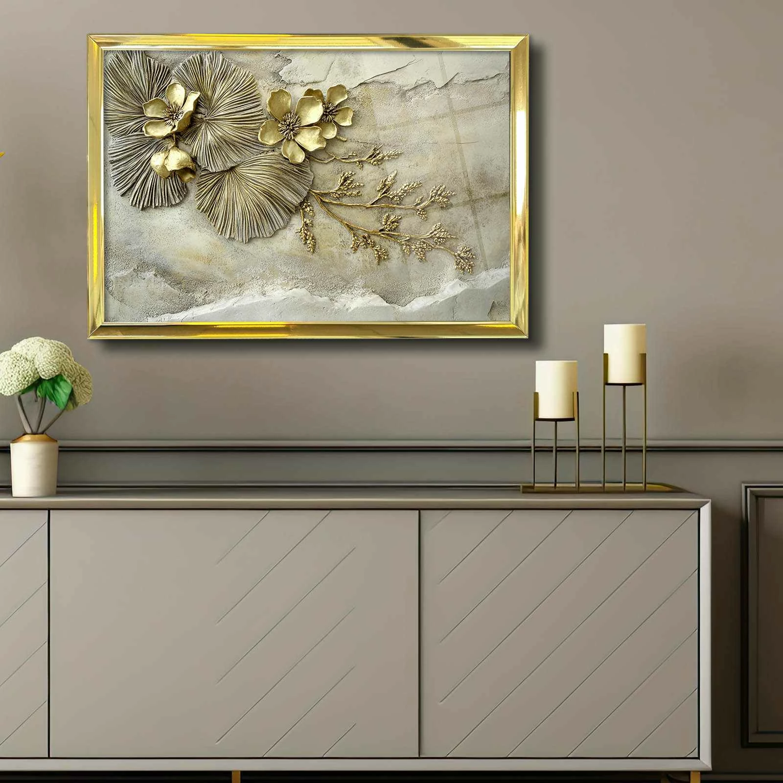 Pikturë dekorative me kornizë, Wallity, 4363Kromaltınct - 016, shumëngjyrëshe, 43x65cm