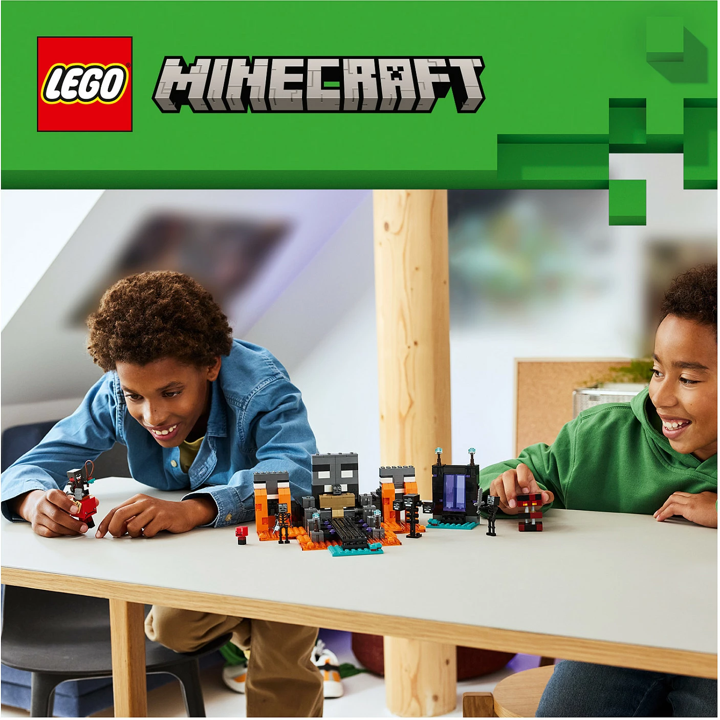 Set ndërtimi LEGO Minecraft Wither Battle 21590, 494 copë, 7 figura, shumëngjyrësh
