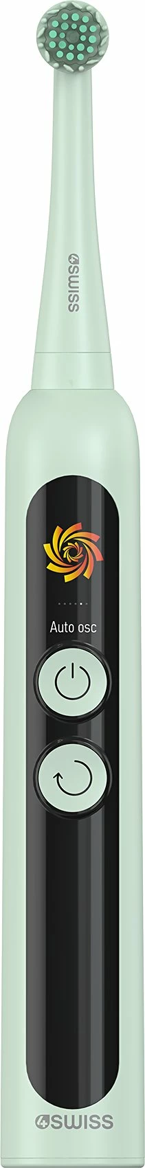Furçë dhëmbësh elektrike 4Swiss ST216 Electrosonic Care+, 6 mënyra, 2 koka, bateri 2000 mAh, LCD, IPX7, mint, set 2 copë