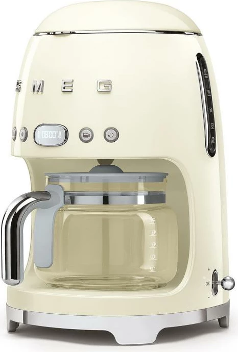 Makinë kafeje SMEG DCF02CREU, rezervuar uji 1.2–1.6 L, krem
