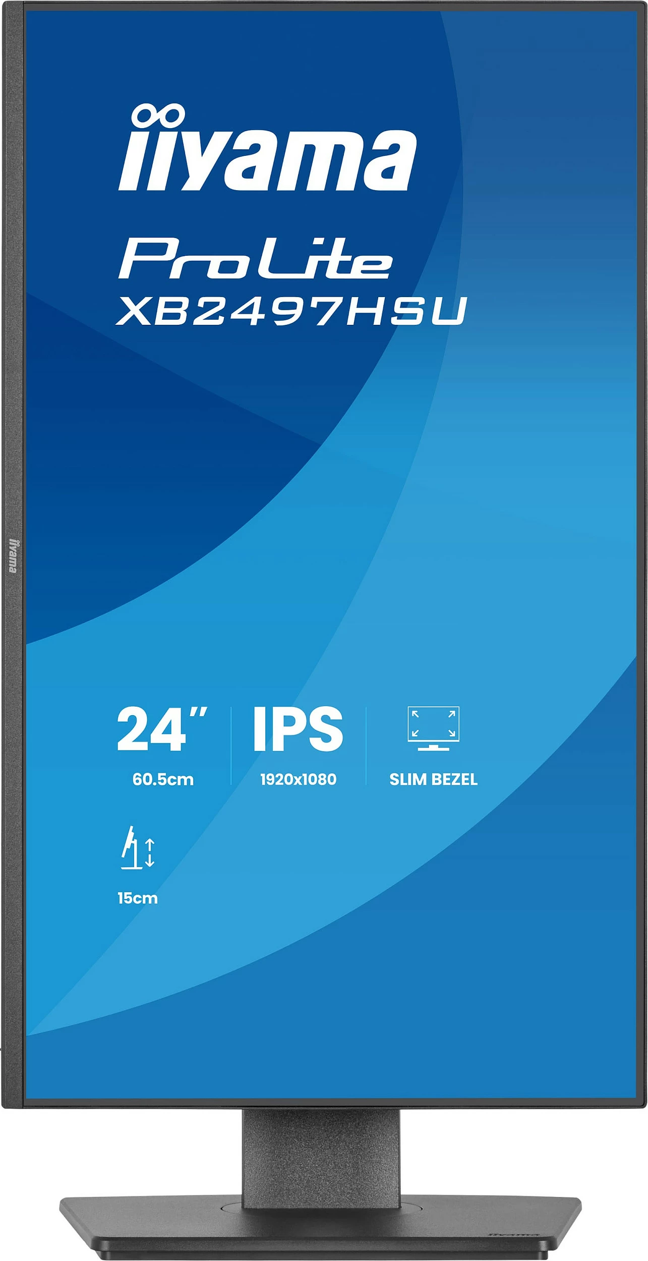 Monitor iiyama ProLite XB2497HSU-B1, 23.8", IPS, FHD 120Hz, HDMI/DisplayPort, zi