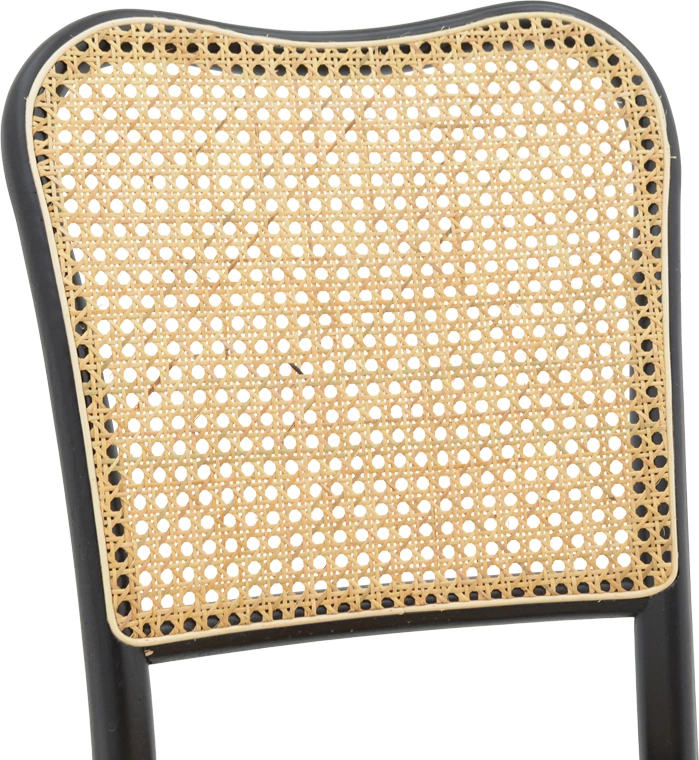 Karrige e grumbullueshme Zozele, ratan natyral, dru toon, 45x51x88cm