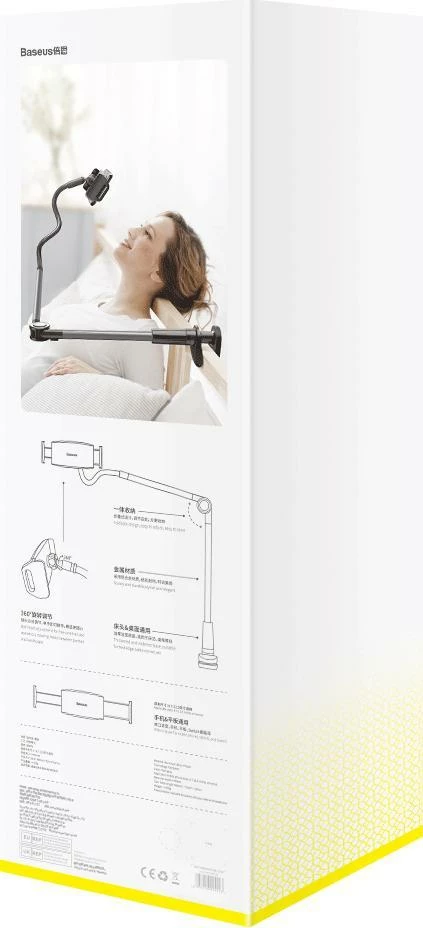 Mbajtëse universale për tablet/telefon Baseus Otaku LUZQ000013, 360° rrotullim & 180° rregullim, gri