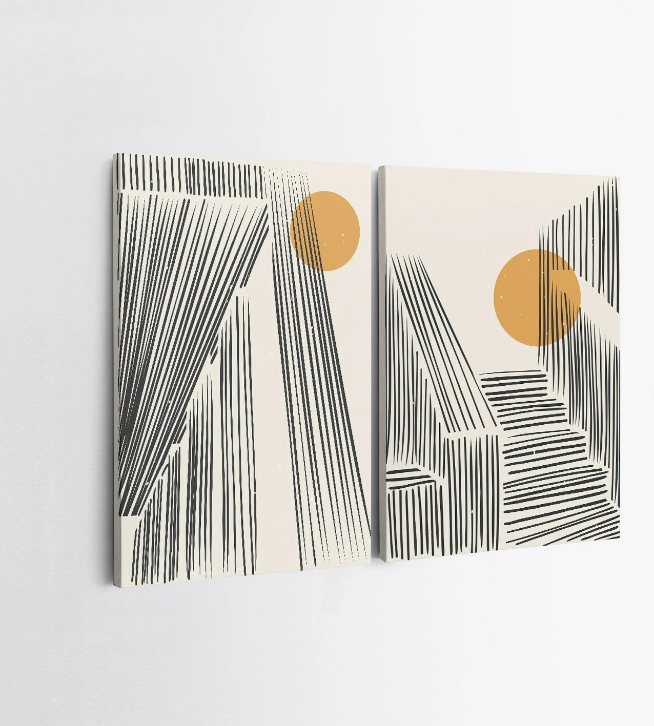 Pikturë dekorative në kanavacë (2 copë), Wallity, 2KNV4258, 50x70cm