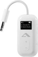 Transmetues audio Bluetooth ALOGIC SkySound, 3.5mm, Bluetooth 5.2, me ekran, i bardhë