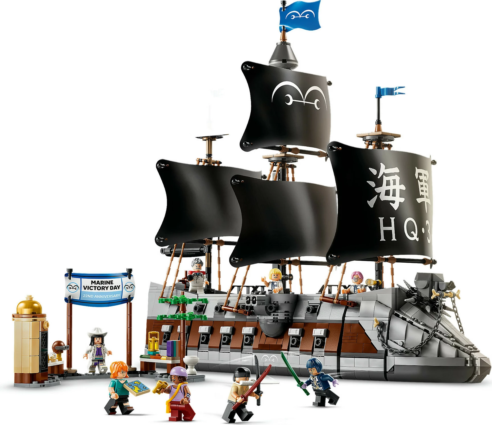 Set LEGO One Piece 75646 Garp’s Marine Battleship, 1705 pjesë, 9+