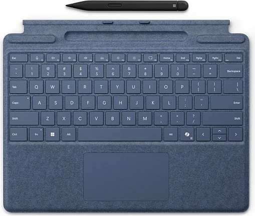 Tastierë Microsoft Surface Pro Keyboard me Slim Pen, QWERTZ gjermanisht, për Surface Pro 10/9/8/X, blu safir