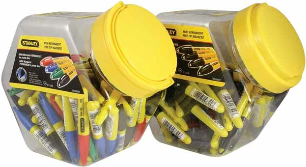 Marker permanent mini Stanley 47-329, set 36 copë
