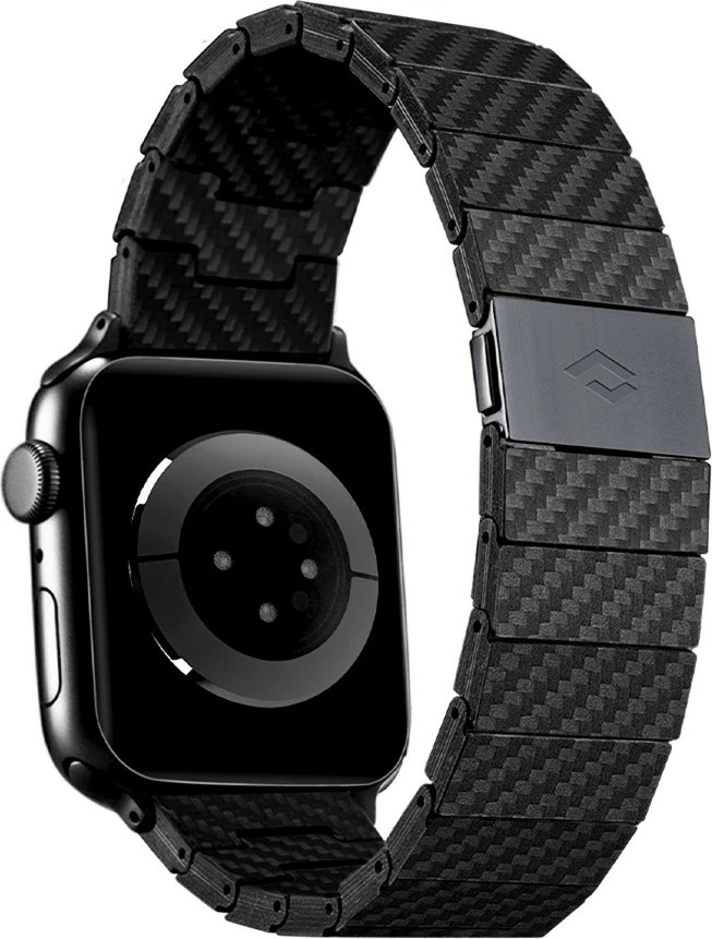 Rrip Smartwatch Pitaka Carbon Fiber 22 mm, me kapëse magnetike, i zi, me 2 lidhje shtesë + vegël 6