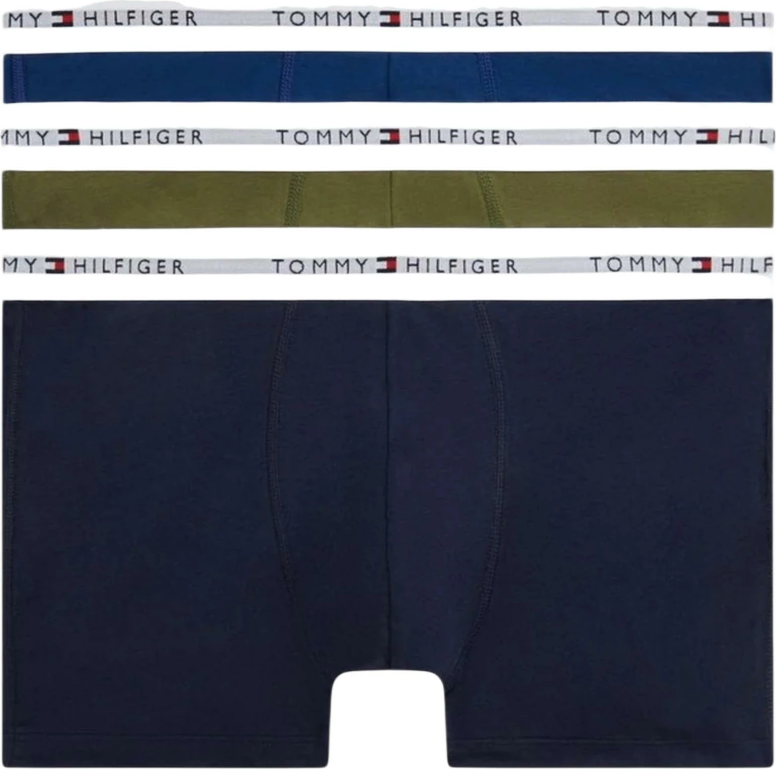 Set të brendshme për meshkuj Tommy Hilfiger 3P Trunk UM0UM03889, jeshile e errët