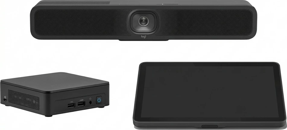 Sistem video konference Logitech Small Room Tap + MeetUp, i zi