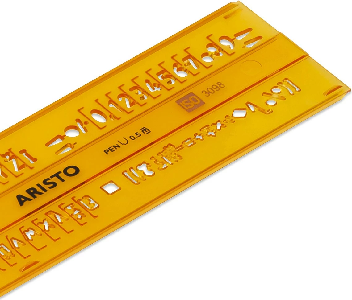Stencil shkronja/numra ARISTO AR5301/5, plastikë, 5 mm, verdhë