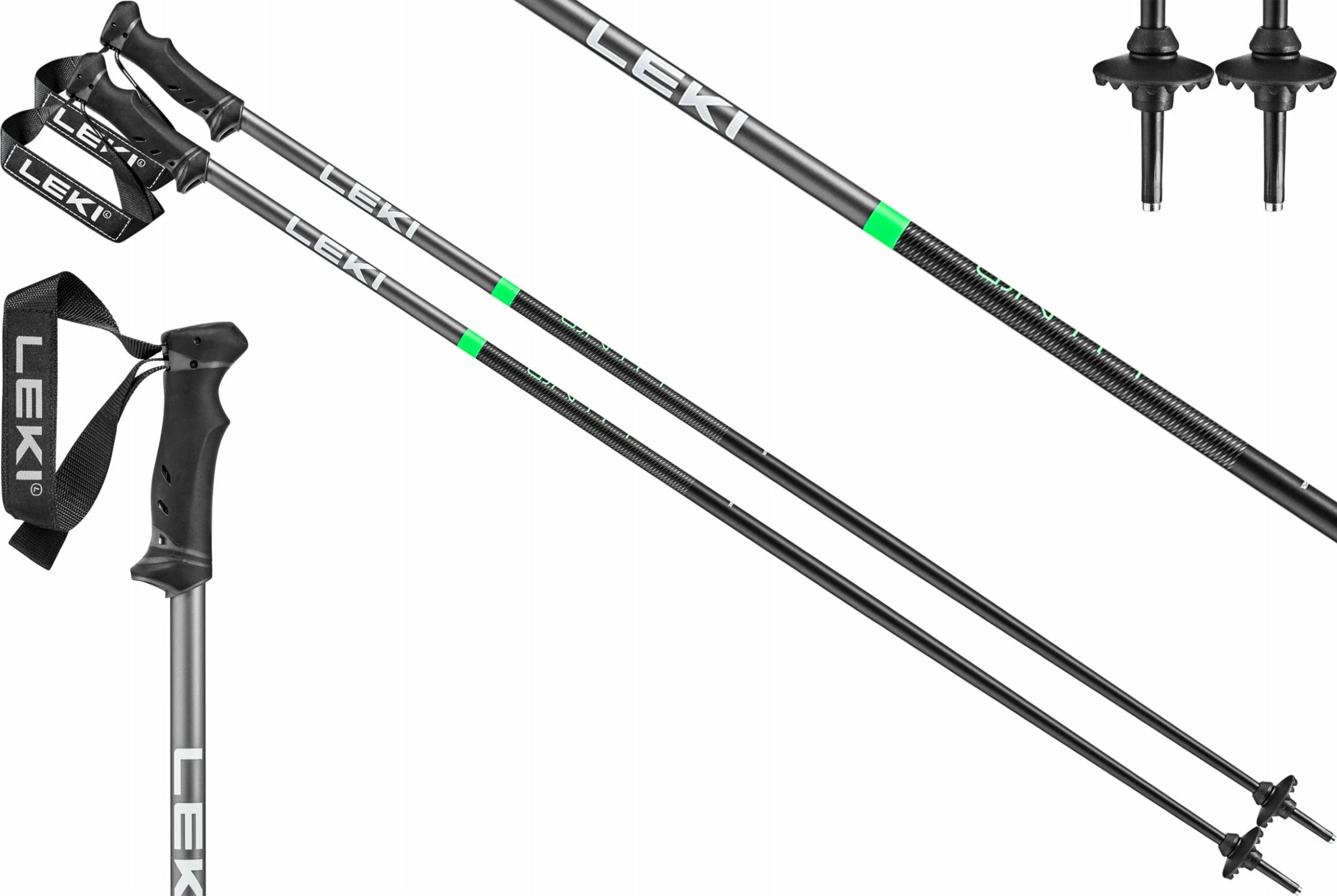 Shkopinj skijimi Leki QNTM 135 cm, zi/kuqe