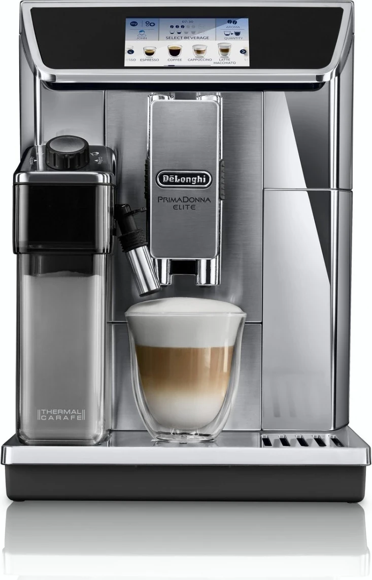 Aparat kafeje automatik DeLonghi PrimaDonna Elite ECAM 650.75.MS 1450W, argjend/zezë