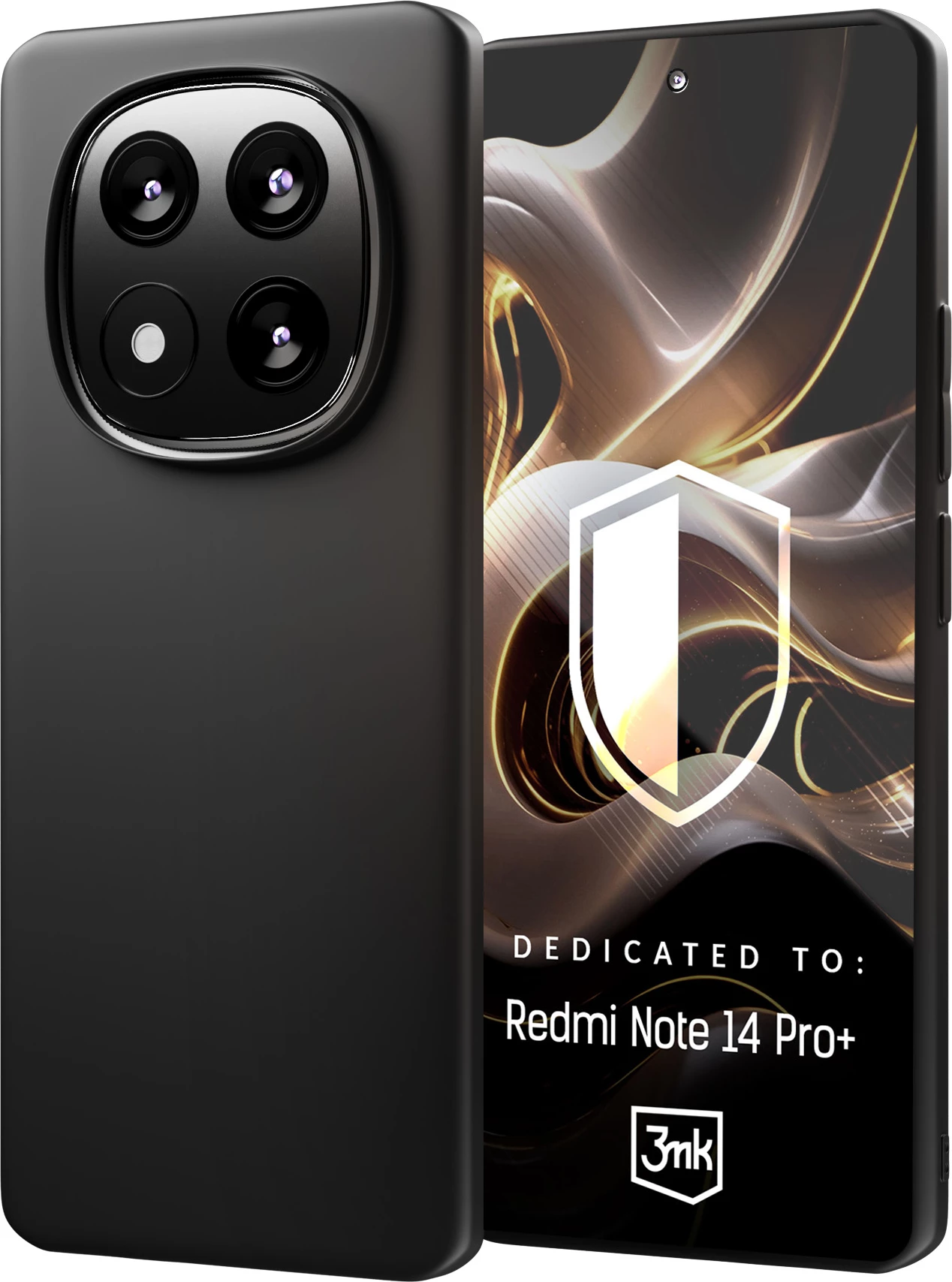 Mbështjellës 3mk Matt Case për Xiaomi Redmi Note 14 Pro+, i zi