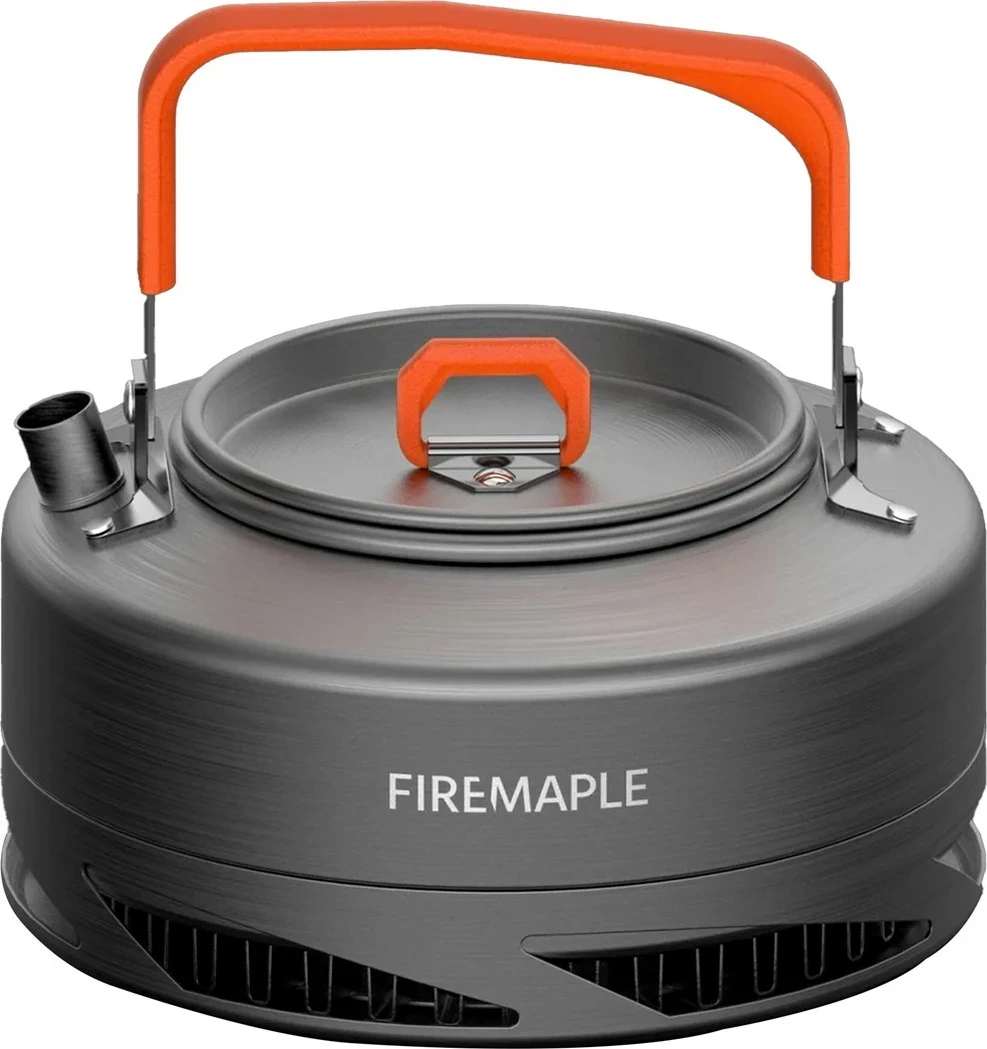 Çajnik udhëtimi FireMaple me radiator, 0.8L, Portokalli