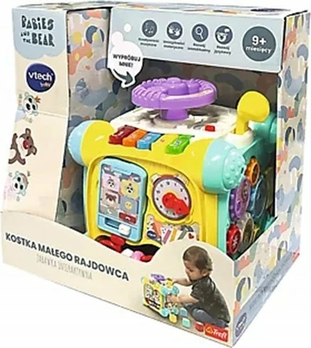 Lojë edukative interaktive Vtech Little Racer Block 61957, 9+ muaj, me drita/tinguj, shumëngjyrëshe