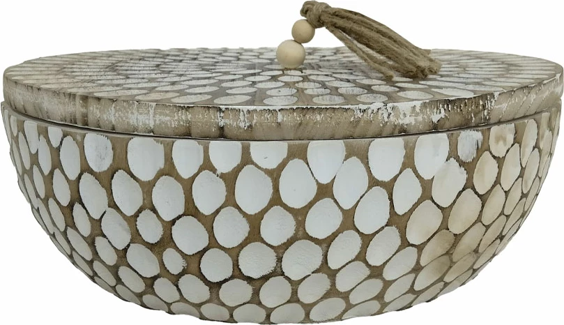 Kuti druri për ruajtje, ngjyrë kafe-bardhë, AMAR BOX, 34x34x12 cm