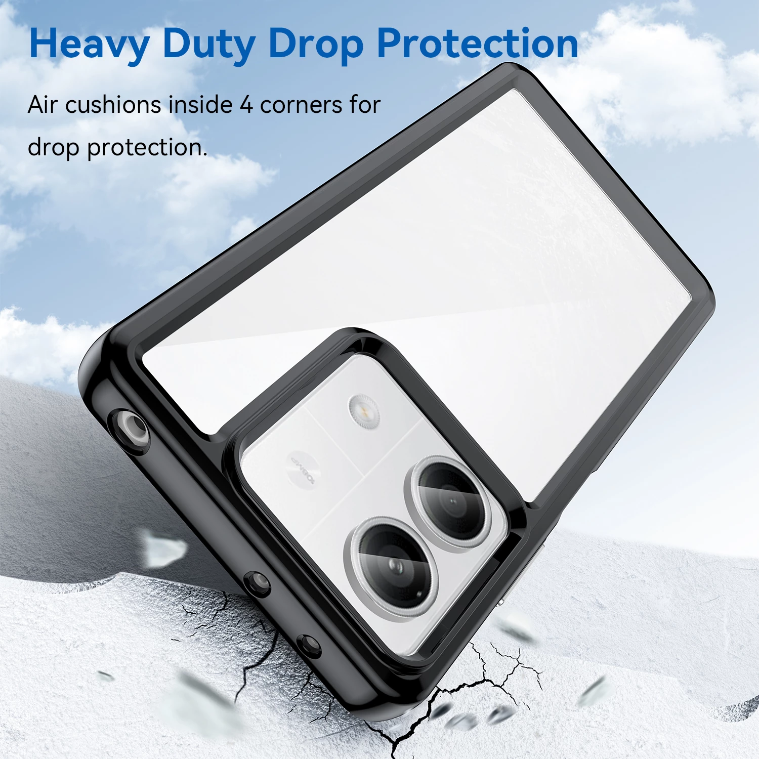 Mbështjellës Hurtel Outer Space për Xiaomi Redmi Note 13 Pro+, i zi