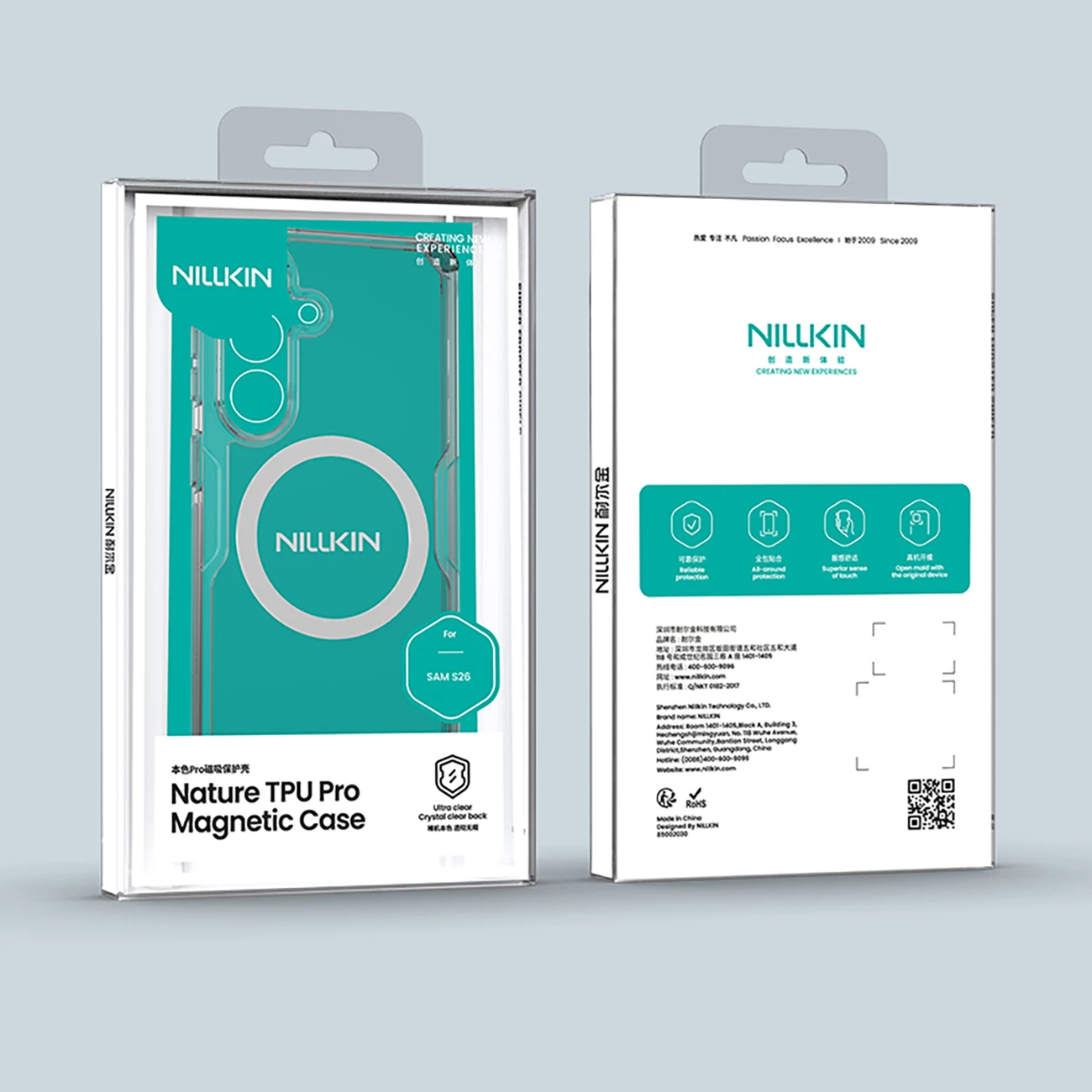 Mbështjellës Nillkin Nature TPU Pro për Samsung Galaxy S26+ me MagSafe, TPU/PC, gjysmë transparent, i bardhë