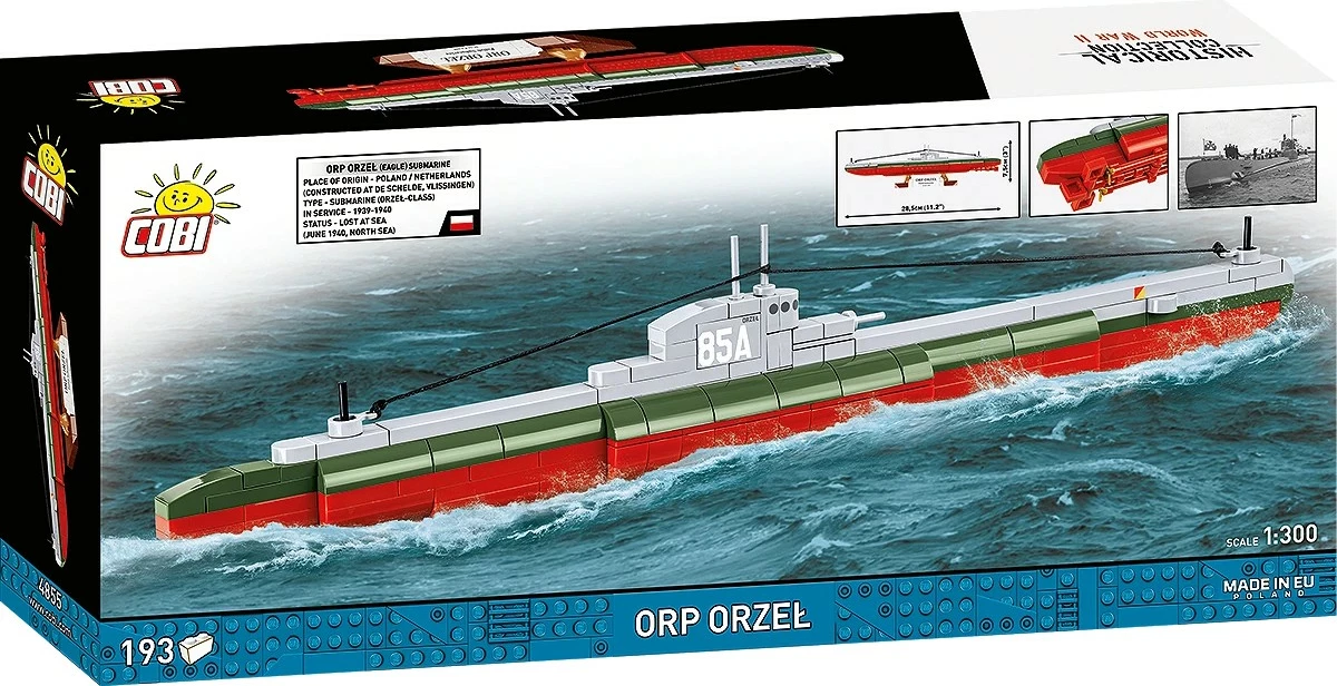 Set blloqe ndërtimi, Cobi, ORP Orzeł 4855, 193 copa, shkallë 1:300