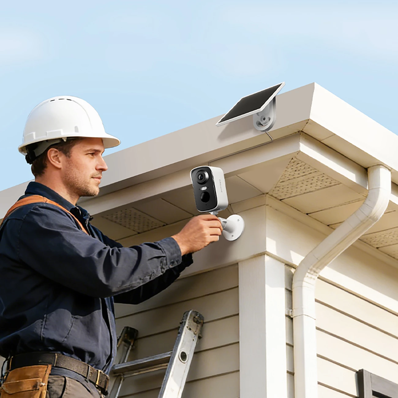 Kamerë sigurie e jashtme Dreame NAVO Care SE 1 OutCam 2.5K 4MP, Wi‑Fi 6, bateri 5200mAh, me panel solar 2W, IP65, e bardhë