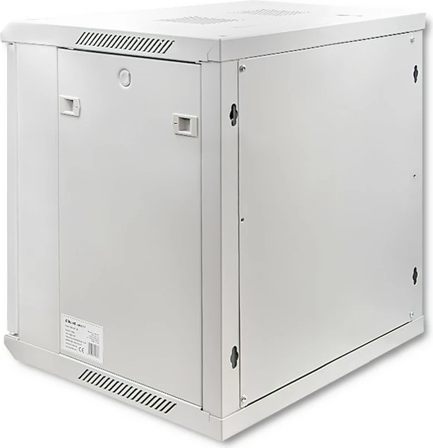 Kasë RACK Qoltec 12U, 600 x 450 x 635 mm, për montim në mur, Gri